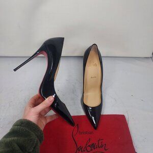 Christian Louboutin Kate Black Patent Heel Pump